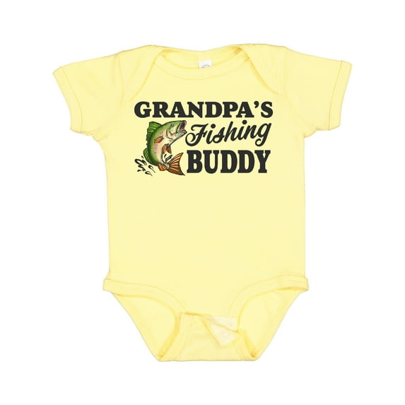 Inktastic Grandpa's Fishing Buddy Boys Baby Bodysuit