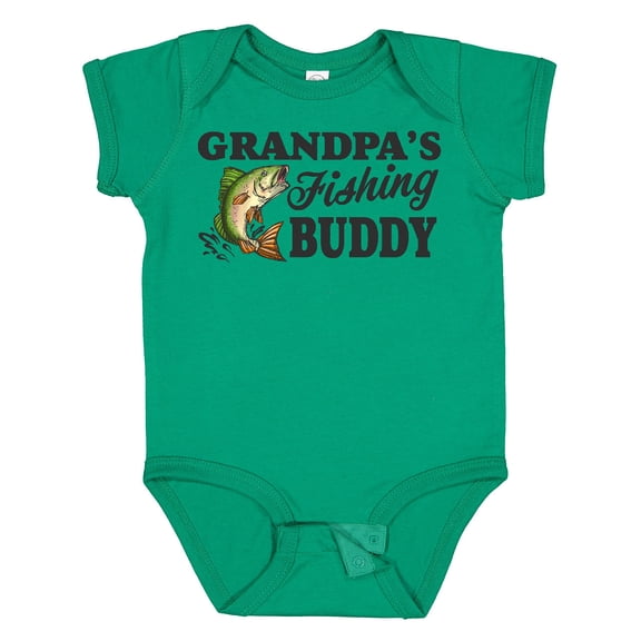 Inktastic Grandpa's Fishing Buddy Boys Baby Bodysuit