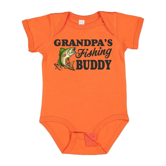 Inktastic Grandpa's Fishing Buddy Boys Baby Bodysuit