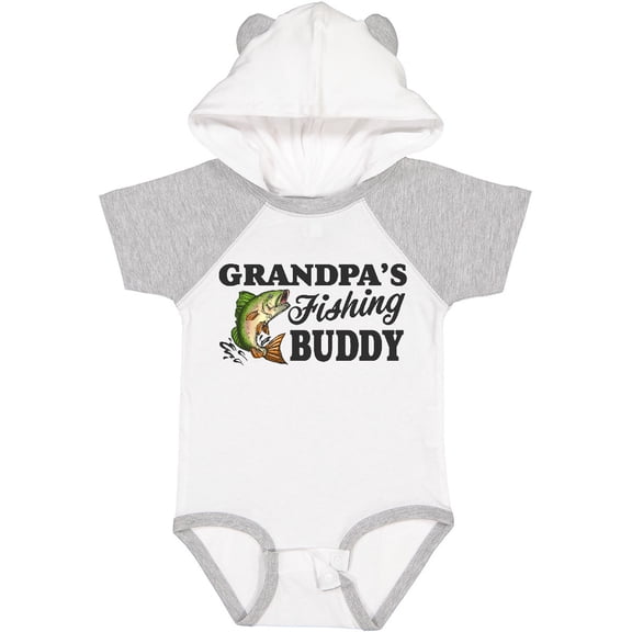 Inktastic Grandpa's Fishing Buddy Boys Baby Bodysuit