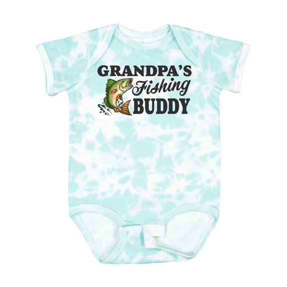 Inktastic Grandpa's Fishing Buddy Boys Baby Bodysuit