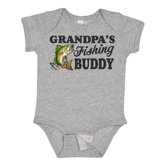 Inktastic Grandpa's Fishing Buddy Boys Baby Bodysuit