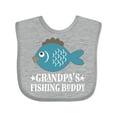 thumbnail image 1 of Inktastic Grandpa's Fishing Buddy Little Fisher Boys or Girls Baby Bib, 1 of 4