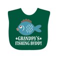 thumbnail image 1 of Inktastic Grandpa's Fishing Buddy Little Fisher Boys or Girls Baby Bib, 1 of 4