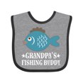 thumbnail image 1 of Inktastic Grandpa's Fishing Buddy Little Fisher Boys or Girls Baby Bib, 1 of 4