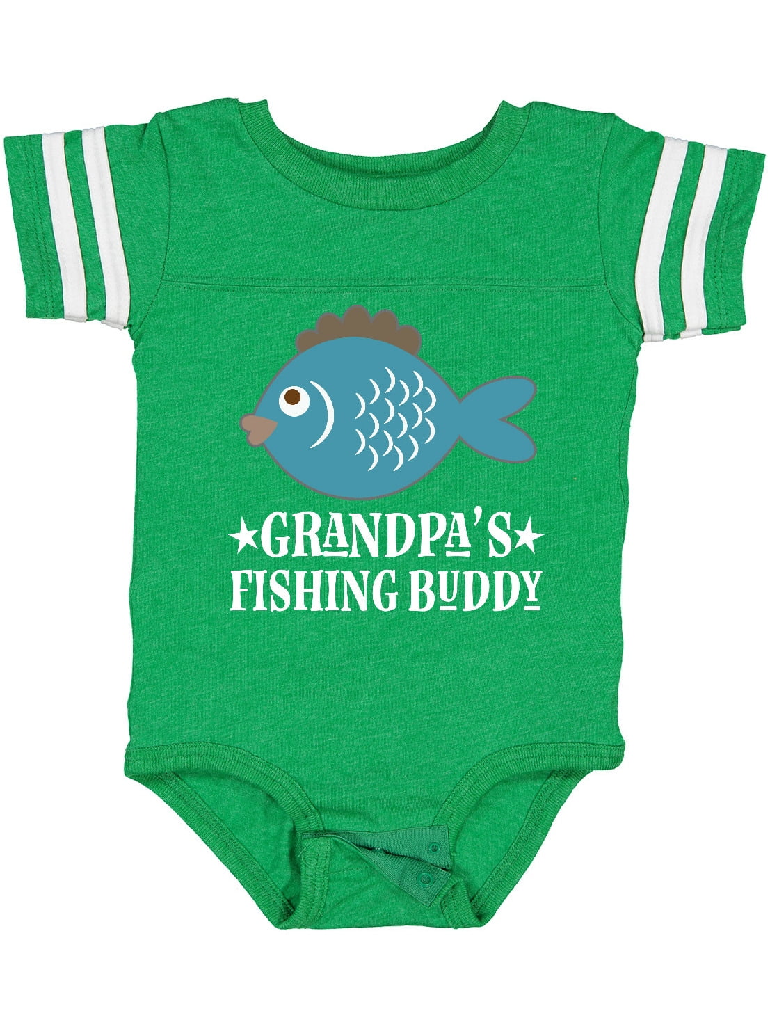 My Favorite Fishing Buddy Calls Me Grandpa Fisher' Organic Short-Sleeved  Baby Bodysuit