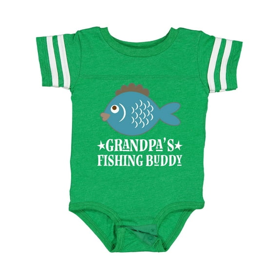 Inktastic Grandpa's Fishing Buddy Little Fisher Boys or Girls Baby Bodysuit