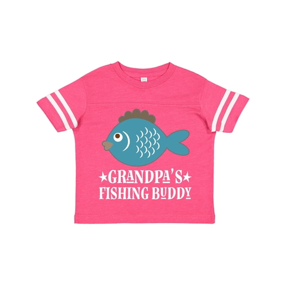 Inktastic Grandpa's Fishing Buddy Little Fisher Boys or Girls Toddler T-Shirt