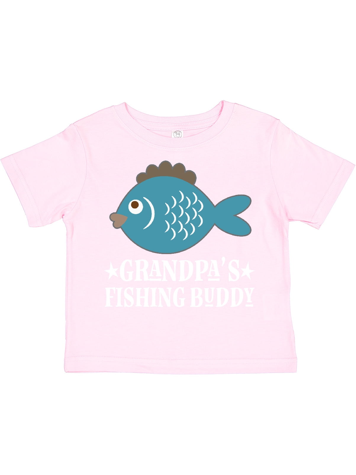 Inktastic Grandpa's Fishing Buddy Little Fisher Boys or Girls Toddler  T-Shirt