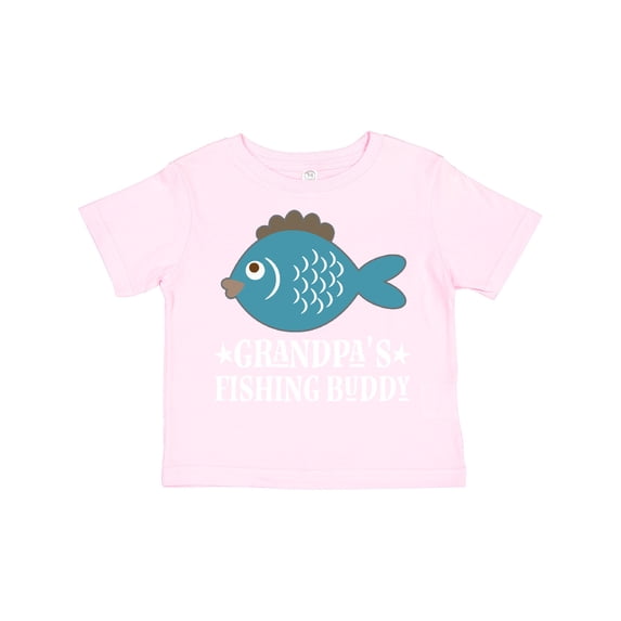 Inktastic Grandpa's Fishing Buddy Little Fisher Boys or Girls Toddler T-Shirt