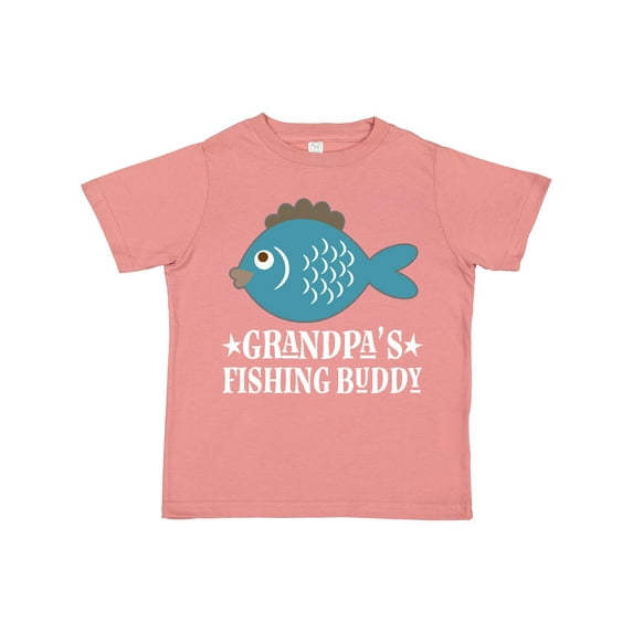 Inktastic Grandpa's Fishing Buddy Little Fisher Boys or Girls Toddler T-Shirt