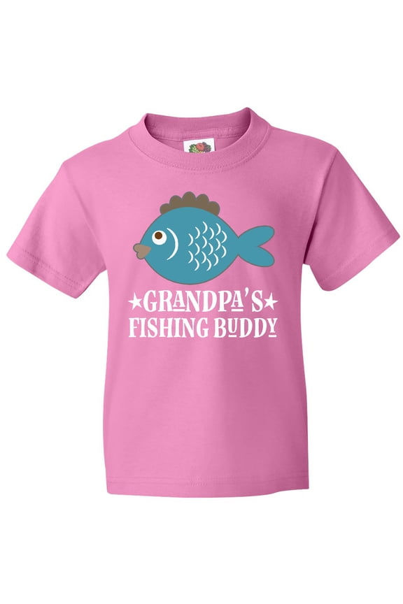 Grandpa's Fishing Buddy Little Fisher Youth T-Shirt