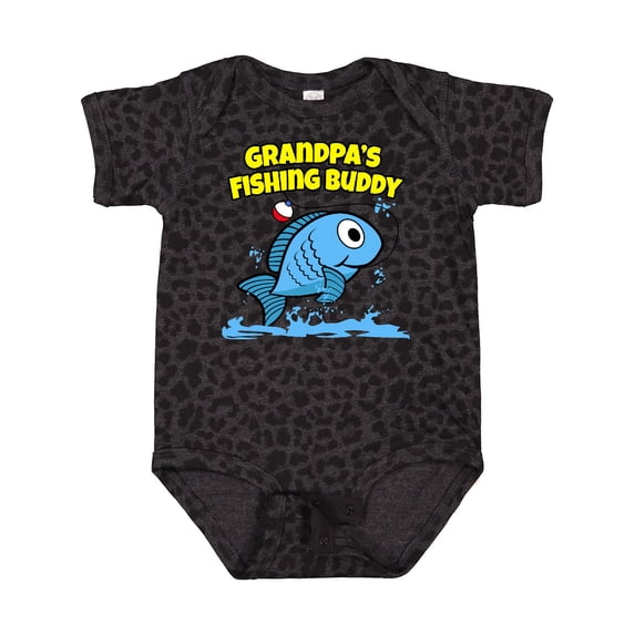 Inktastic Grandpa's Fishing Buddy (blue) Boys or Girls Baby Bodysuit