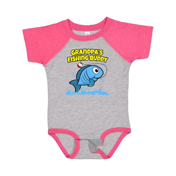 Inktastic Grandpa's Fishing Buddy (blue) Boys or Girls Baby Bodysuit