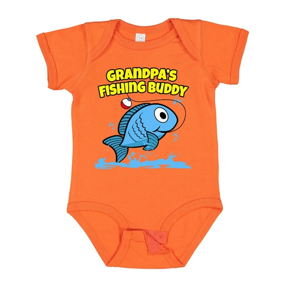 Inktastic Grandpa's Fishing Buddy (blue) Boys or Girls Baby Bodysuit