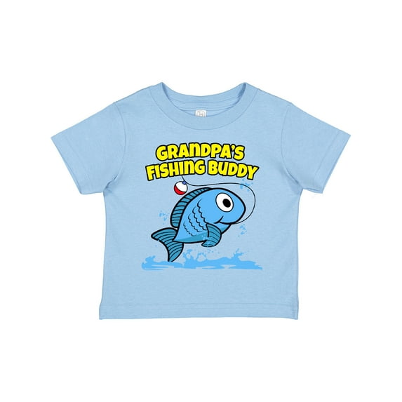 Inktastic Grandpa's Fishing Buddy (blue) Boys or Girls Toddler T-Shirt