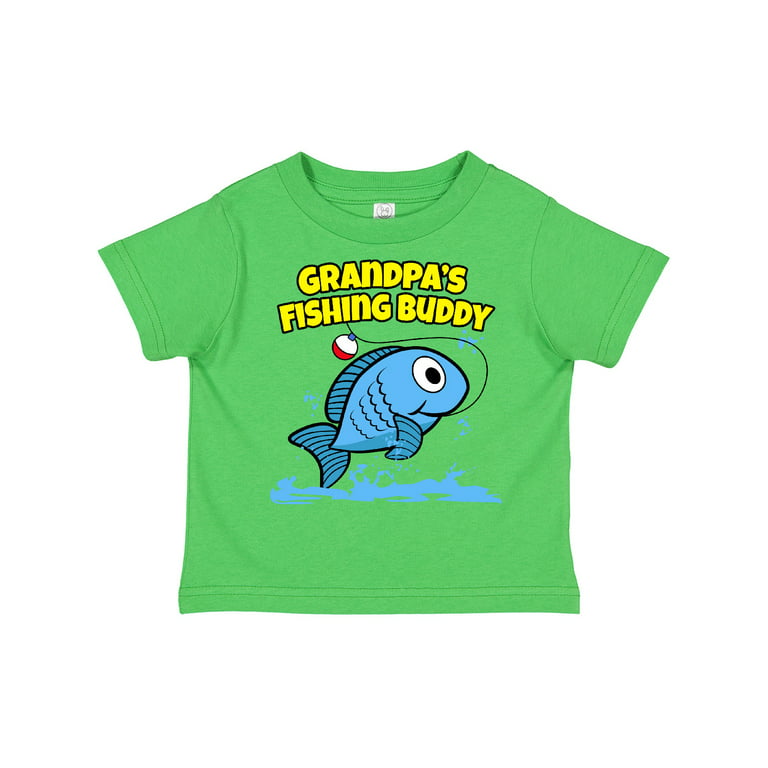 Inktastic Grandpa's Fishing Buddy (blue) Boys or Girls Toddler T