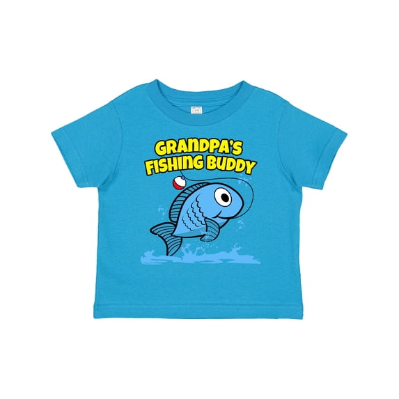 Inktastic Grandpa's Fishing Buddy (blue) Boys or Girls Toddler T-Shirt