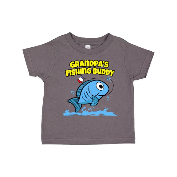 Inktastic Grandpa's Fishing Buddy (blue) Boys or Girls Toddler T-Shirt