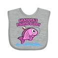 thumbnail image 1 of Inktastic Grandpa's Fishing Buddy (pink) Girls Baby Bib, 1 of 4