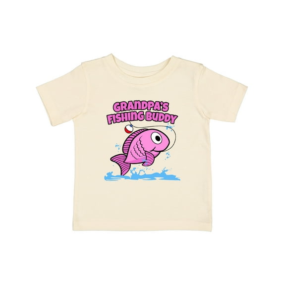 Inktastic Grandpa's Fishing Buddy (pink) Girls Baby T-Shirt