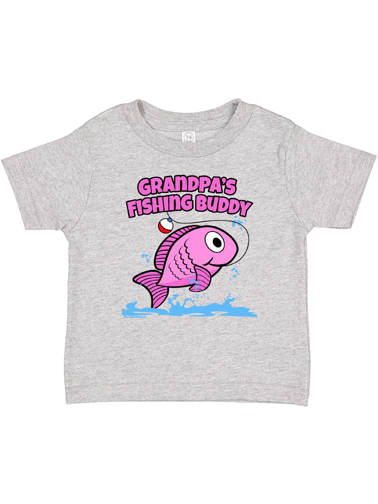Inktastic Grandpa's Fishing Buddy (pink) Girls Baby T-Shirt