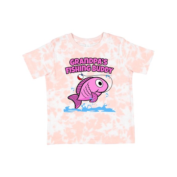 Inktastic Grandpa's Fishing Buddy (pink) Girls Toddler T-Shirt