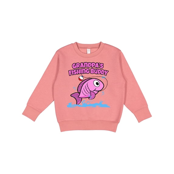 Inktastic Grandpa's Fishing Buddy (pink) Toddler Sweatshirt