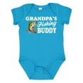 thumbnail image 1 of Inktastic Grandpa's Fishing Buddy with White Text Boys Baby Bodysuit, 1 of 5