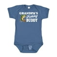 thumbnail image 1 of Inktastic Grandpa's Fishing Buddy with White Text Boys Baby Bodysuit, 1 of 5
