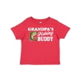 thumbnail image 1 of Inktastic Grandpa's Fishing Buddy with White Text Boys Toddler T-Shirt, 1 of 5