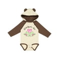 thumbnail image 1 of Inktastic Grandpa's Girl Heart Flowers Girls Long Sleeve Baby Bodysuit, 1 of 5