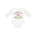 thumbnail image 1 of Inktastic Grandpa's Girl Heart Flowers Girls Long Sleeve Baby Bodysuit, 1 of 5