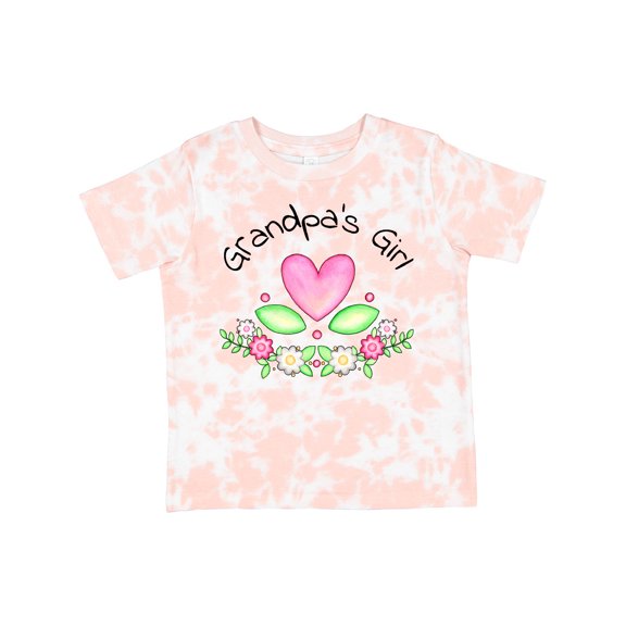 Inktastic Grandpa's Girl Heart Flowers Girls Toddler T-Shirt