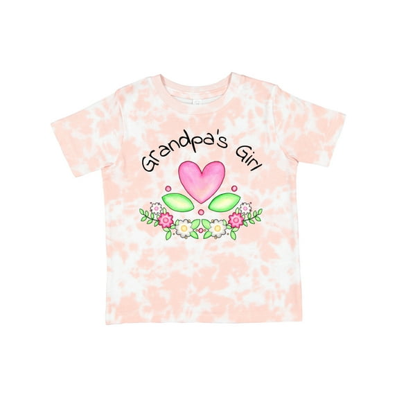 Inktastic Grandpa's Girl Heart Flowers Girls Toddler T-Shirt