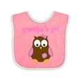 thumbnail image 1 of Inktastic Grandpa's Girl - Owl Girls Baby Bib, 1 of 4