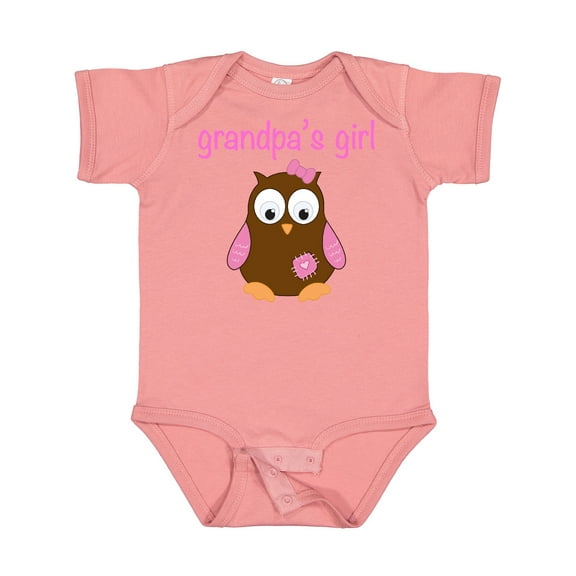 Inktastic Grandpa's Girl - Owl Girls Baby Bodysuit