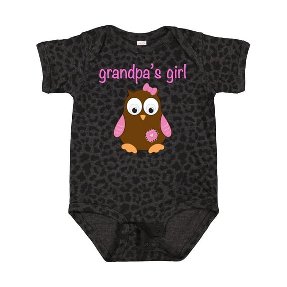 Inktastic Grandpa's Girl - Owl Girls Baby Bodysuit