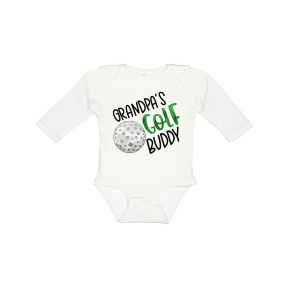 Inktastic Grandpa's Golf Buddy with Golf Ball Boys or Girls Long Sleeve Baby Bodysuit
