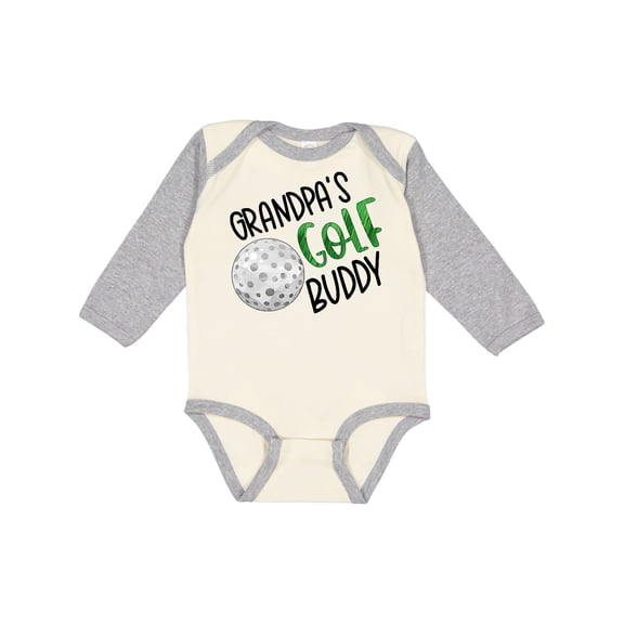 Inktastic Grandpa's Golf Buddy with Golf Ball Boys or Girls Long Sleeve Baby Bodysuit