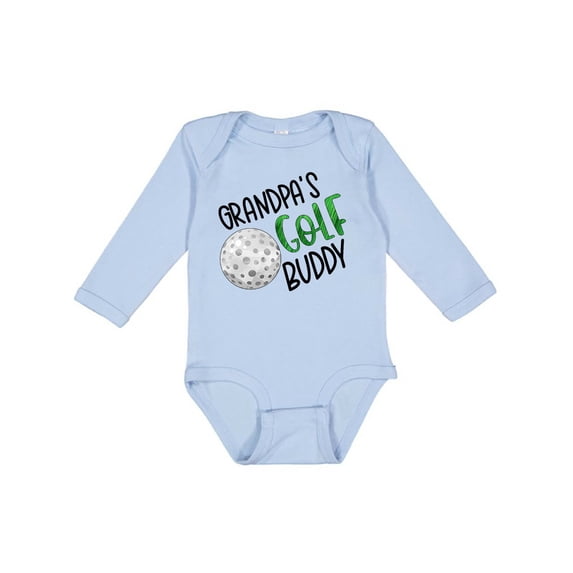 Inktastic Grandpa's Golf Buddy with Golf Ball Boys or Girls Long Sleeve Baby Bodysuit