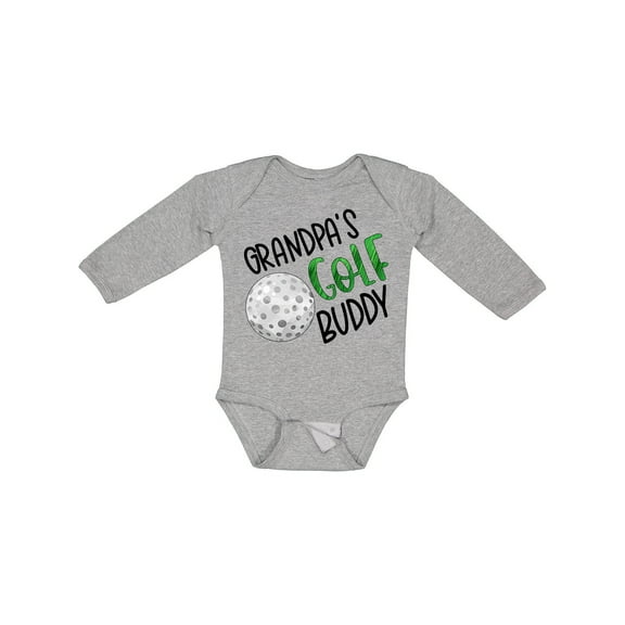 Inktastic Grandpa's Golf Buddy with Golf Ball Boys or Girls Long Sleeve Baby Bodysuit