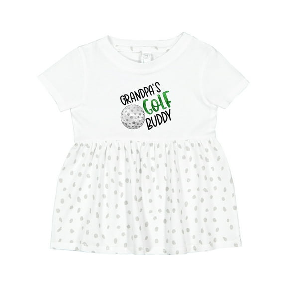 Inktastic Grandpa's Golf Buddy with Golf Ball Girls Baby Dress