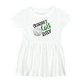 thumbnail image 1 of Inktastic Grandpa's Golf Buddy with Golf Ball Girls Baby Dress, 1 of 5