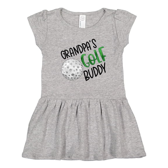 Inktastic Grandpa's Golf Buddy with Golf Ball Girls Toddler Dress