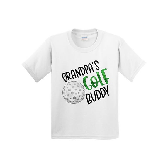 Inktastic Grandpa's Golf Buddy with Golf Ball Youth T-Shirt