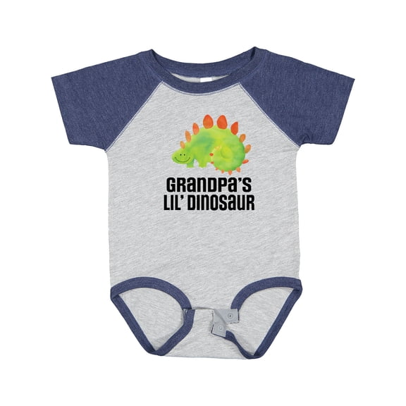 Inktastic Grandpa's Little Dinosaur Grandson Boys Baby Bodysuit
