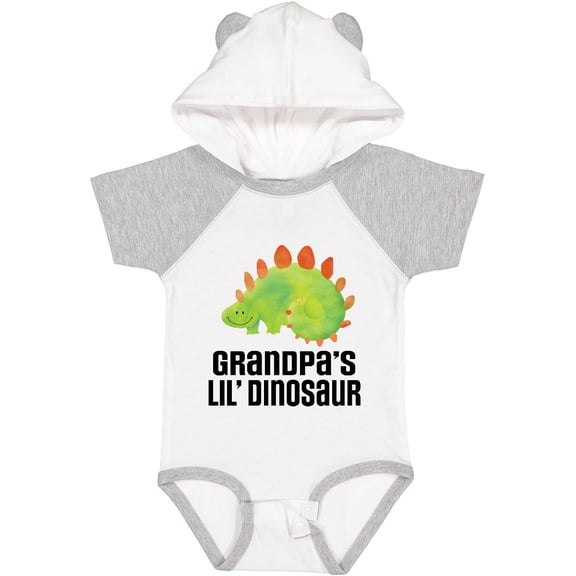 Inktastic Grandpa's Little Dinosaur Grandson Boys Baby Bodysuit