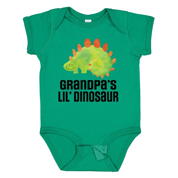 Inktastic Grandpa's Little Dinosaur Grandson Boys Baby Bodysuit