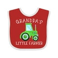 thumbnail image 1 of Inktastic Grandpa's Little Farmer Green Tractor Boys or Girls Baby Bib, 1 of 4
